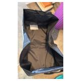 Black Canvas Storage Bag with White Plastic Bin