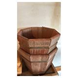 Wooden Stackable Nesting Bowls, Pot and Planter