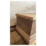 Cedar Chest 19x45x19 Needs Restoration finished and hardware. Some damage on one end.