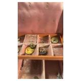 Jewelry box with pins, pendants and more