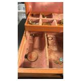 Jewelry box with pins, pendants and more