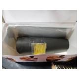 CAMKYDE 50 Sets Disposable Charcuterie Cups with Sticks and Bags, 12 oz Black Paper Snack Appetizers Cup French Fry Holder with Cocktail Picks Toothpicks (50 Cups+50 Bags+200 Sticks)