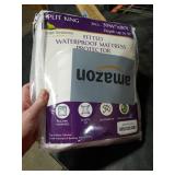 Split King Waterproof Mattress Protector (2pcs 39x80) - Fitted Sheet Mattress Cover with Deep Pockets - Hypoallergenic, Breathable, Water Proof, Noiseless, Vinyl Free