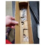 SMODBRODRE 2 Pack Curtain Rods for Window 32 and 48, Black 5/8 inch Splicing Single Window Curtain Rod Set with Brackets