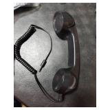 HEEPDD Retro Handheld Cell Phone Receiver, Black Wired Telephone Handset with Microphone, 3.5mm Connector for Mobile Phones, Computers