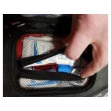 Mini First Aid Kit - 120 Piece Small Waterproof Hard Shell Medical Kit for Car, Home, Office, Travel, Camping, Sports, Outdoor, School - Emergency First Aid Supplies and Survival Kit (Red)