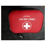 Mini First Aid Kit - 120 Piece Small Waterproof Hard Shell Medical Kit for Car, Home, Office, Travel, Camping, Sports, Outdoor, School - Emergency First Aid Supplies and Survival Kit (Red)