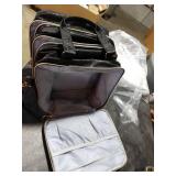 Nail Polish Organizer Case,3 Layer Nail Polish Organizer Bag Holds 84 Bottles (15ml/0.5 fl.oz) Nail Supplies Organizer,Nail Bag PU Leather Nail Carrying Nail Kit Supplies Organizer Case (Black) USED S