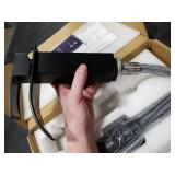 VOTON Black Bathroom Faucets Modern Waterfall Bathroom Sink Faucet Matte Black Single Handle Bathroom Faucet for 1 or 3 Holes with Deck Plate and Pop-Up Drain, Rv Sink Camper Farmhouse Bathroom Faucet