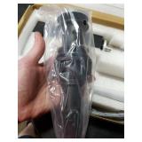 VOTON Black Bathroom Faucets Modern Waterfall Bathroom Sink Faucet Matte Black Single Handle Bathroom Faucet for 1 or 3 Holes with Deck Plate and Pop-Up Drain, Rv Sink Camper Farmhouse Bathroom Faucet