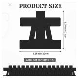 15 Pcs Precut Kinesiology Tape for Shoulder Shoulder Tape for Shoulder Pain Relief Pre Cut Waterproof, Breathable, Hypoallergenic Athletic Tape for Support and Protection(Black)