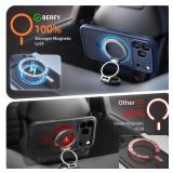 BERFY for iPhone 17 Pro Max Case, Compatible with MagSafe, Built-in Privacy Screen Protector and Camera Protection, Anti-Spy Full Body Shockproof Clear Phone Case for 17 Pro Max 6.9, Deep Blue