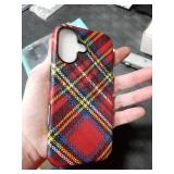 DAIZAG Case Compatible with iPhone 17,Durable Shock Protection Cover for Girl Women,Christmas Tartan Plaid