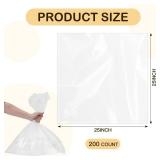 Dinifee 200 Pcs Shredder Bags Bulk, Use for Small Medium Large Shredders,Quality, Strong, Clear, Fits Most Shredders (10 Gallon Size)