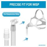 Replacement Tube Assembly for Wisp Nasal Mask, IBEET Short Tube for Wisp Connecting Hose, Replacement CPAP Accessories - Quick Release & 360-Degree Rotatable