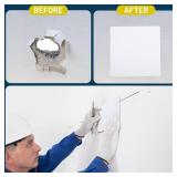 Sosation 6 Pcs Square Plastic Flat Blank Plate Wall Hole Cover Ceiling Cover Plate with 48 Pcs Double Faced Adhesive Tape for Ceilings or Wall(7 Inch)
