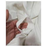 100 Inch Light Filtering Curtains for Sliding Glass Doors 2 Panels Set Pinch Pleated for Track System Farmhouse Boho Beige White Linen Curtain Privacy Semi Sheer Viral Window Drapes for Dining Room