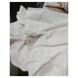 100 Inch Light Filtering Curtains for Sliding Glass Doors 2 Panels Set Pinch Pleated for Track System Farmhouse Boho Beige White Linen Curtain Privacy Semi Sheer Viral Window Drapes for Dining Room