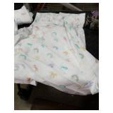 Joiedomi Kids Full Sheet Set Rainbow - 4 Piece Soft Microfiber Bed Sheets - Deep Pocket Wrinkle Free, Cozy Toddler Bedding Set, Fade Resistant Breathable for Boys Girls Teens