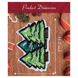 MMQSTN New Series Green Christmas Tree Bathroom Rug Floor Bath Mat Gift Waterproof Anti-Slip Soft Absorbent Cute Rugs 31.2