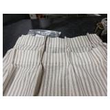 Lino Rosa Kitchen Curtains Sets for Windows,18 Inch Farmhouse Boho Short Curtain 2 Pack