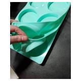 Wrbin 3Pcs Silicone Muffin Top Pan, 4Inch Muffin Top Pans Non-stick, 6-Cavity Round Baking Molds for Mini Cake, Muffin Top, Dessert, Hamburger, Sandwiches Making