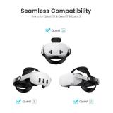Kawaye for Meta Quest 3S/Quest 2/Quest 3 Head Strap, Adjustable Halo Strap Replacement for Elite Strap, VR Headset Strap Enhanced Support&Comfort Reduce Facial Pressure