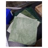 MIULEE Boho Farmhouse Sage Green Throw Pillow Covers 18x18 Inch Set of 4 Mordern Nordic Cushion Covers Soft Corduroy Spring Home Decor for Couch Bed Sofa Living Room Forest Green