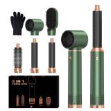5 in 1 Blow Dryer Brush, Upgrade Hair Dryer Brush Set Negative Ion Air Styler Curling Wrap Air Curler, Hot Air Brush Curling Iron Hair Styling Tools As A Gift for Straight/Curl/Dry/Smooth