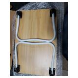 Ruxury Foldable Lap Desk Laptop Stand Bed Desk Table Tray, Breakfast Serving Tray, Portable & Lightweight Mini Table, Lap Tablet Desk for Sofa Couch Floor - Wood