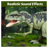 Covsen Giganotosaurus Dinosaur Toys for Kids Ages 3-8, Action Figure with Roaring Sound, Lights & Attack Motion Realistic Dino Toy for Boys & Girls Birthday Gift for Dinosaur Lovers. PLASTIC C