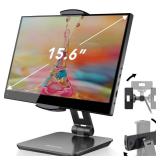 AboveTEK Business Kiosk Aluminum Tablet iPad Stand, 360° Swivel Tablet & Phone Holders for Any 4-15.6 Display Tablets/Cell Phones/Portable Monitor, Sturdy for Store POS Office (Grey)