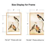6x9 Picture Frame, Gold Aluminum Metal Photo Frames with HD Glass, Fits 5x7 with Mat or 6 x 9 without Mat, Display for Wall and Table
