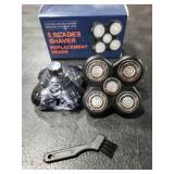 2 Pack Replacement Blades for Freebird Head Shaver | 5-Blade Electric Razor Refills for Bald Men Freedom Grooming + 1 Cleaning Brush