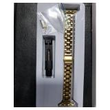 STIROLL Thin Replacement Band Compatible for Apple Watch 38mm 40mm 41mm 42mm(Series 11 10), Stainless Steel Metal Wristband Women Men for iWatch Ultra SE Series 9 8 7 6 5 4 3 2 1, Gold