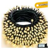 Connectable 240LED 88Ft 13Modes String Lights Outdoor Indoor | Extendable Green Wire Christmas String Lights with Timer | Twinkle Fairy Light Plug in for Xmas Tree Garden Decor Party (Warm White)