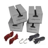 WOOWAVE Canoe Carrier Deluxe Carrier Kit Universal Soft Standard Foam Block for Roof Racks Car-Top Replacement with Tie-Downs, 6 inches