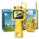 Borescope Camera for Kids - STEM Science Educational Toy for 4-12 Years Old Boys & Girls | Birthday Gift for Outdoor Adventures & Nature Discovery (Yellow)