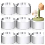 Remerry 8 Pcs Acrylic Round Blocks for Display Clear Polished Blocks for Display Clear Acrylic Edge Polished Base Display Riser for Table Showing Cosmetics Collectibles Figures (2 x 2 x 1 Inches)