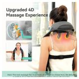 Snailax Cordless Neck Massager with Heat, 4D Kneading Neck and Shoulder Massager Deep Tissue, Shiatsu Back Massager Pillow, 2 Heating Levels,Gifts for Mom Dad