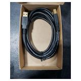 Amazon Basics USB-A to USB-B 2.0 Cable for Printer or External Hard Drive, Gold-Plated Connectors, Black, 10 Foot