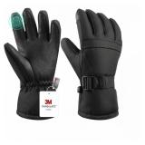 Pnosnesy Ski Gloves, Warmest Waterproof and Breathable Snow Gloves for Cold Weather, Fits Both Men & Women,for Parent Child Outdoor