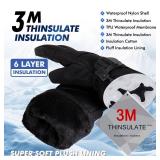 Pnosnesy Ski Gloves, Warmest Waterproof and Breathable Snow Gloves for Cold Weather, Fits Both Men & Women,for Parent Child Outdoor
