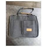 ZHMO Canvas Tote Bag for Women With Compartments and Zipper,Black Women