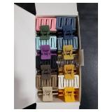 Small Hair Clips for Women and Girls - 2 Inch Rectangle Medium Claw Clips for Thin/Fine Hair - Nonslip Strong Hold Matte Jaw - 16 Pack(natural colors)