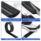 ZhiYo Floor Cord Cover 4ft, Cord Hider Floor Hide Extension Cords, Cable Management Prevent Cable Trips, Floor Cable Cover Wire Covers for Cords, Cable Protector Cord Cavity W0.6in H0.32in Black