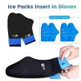 SuzziPad Replacement Ice Gel Packs for Cold Therapy Gloves and Socks(Multi-Piece Set), S/M