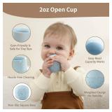 Moonkie Baby Training Cup & Sippy Cup Set | 4 Months+ | Baby-Led Weaning Essential | Gift for Infants (Mint Cup Set, 2 Pack)