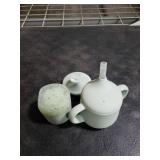 Moonkie Baby Training Cup & Sippy Cup Set | 4 Months+ | Baby-Led Weaning Essential | Gift for Infants (Mint Cup Set, 2 Pack)