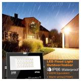 LED Flood Light Outdoor 30W, 300W Equivalent 3000LM Smart RGB Landscape Lighting with APP Control, DIY Scenes -Timing - Warm White 2700K -Color Changing Uplight, IP66, US Plug, No Remote MELPO(4 Pack)
